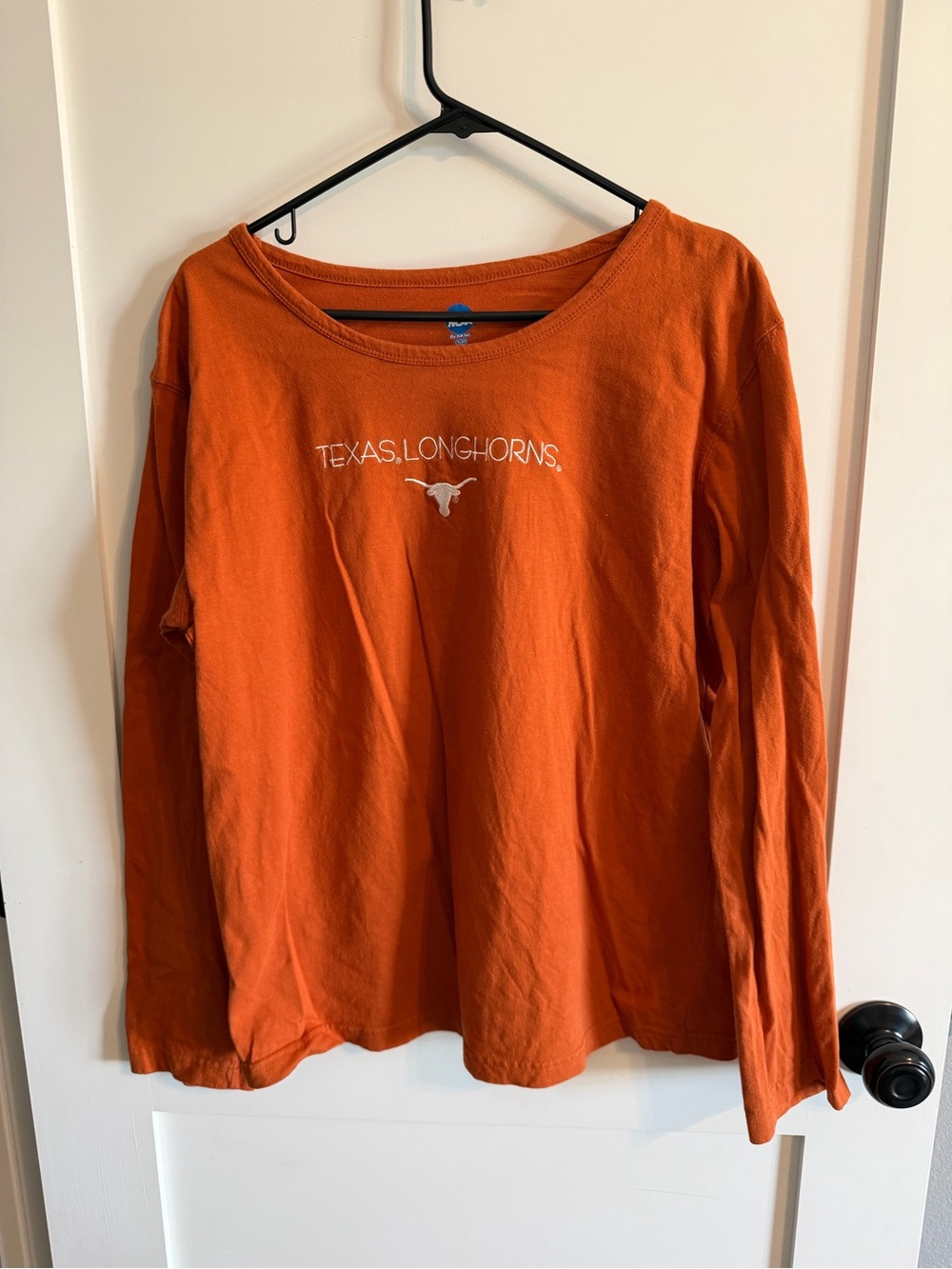 NCAA Texas Longhorns Women's Long-Sleeve Tee - Orange with White Logo